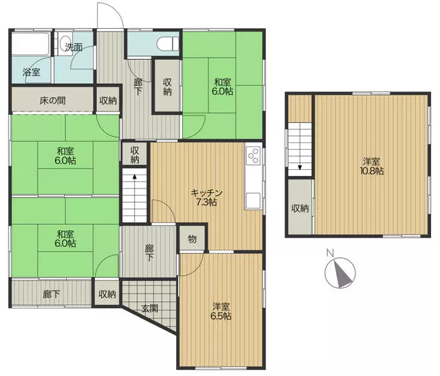 Kuma District, Asagiri Town, Mendata Higashi Futako (Asagiri Station) 2-story 4LDK
