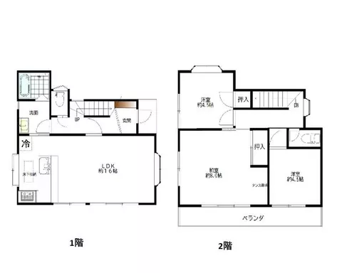 Ome City, Daimon 2-chome (Kawabe Station) 2-story 3LDK