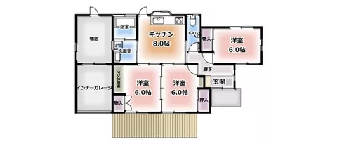 Miyakonojo City, Hiratsuka Town Single-story building 3DK