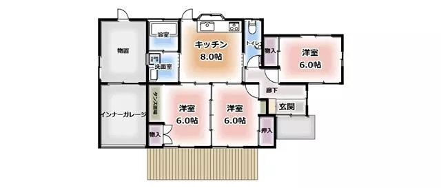 Miyakonojo City, Hiratsuka Town Single-story building 3DK