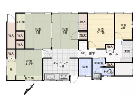 Nagasaki City, Iwamimachi, 2-story building, 7DK