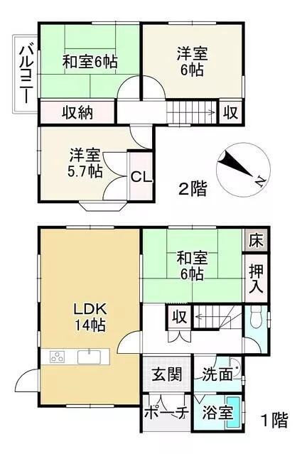 Aichi County, Aisho-cho, Nagano (Aichigawa Station) 2-story 4LDK