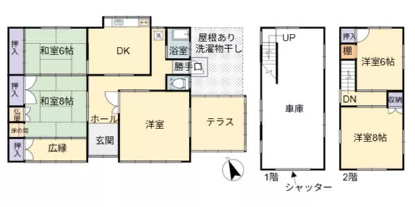 Hekinan City, Arakocho 2-chome (Kita-Shinkawa Station) Single-story building 5DK