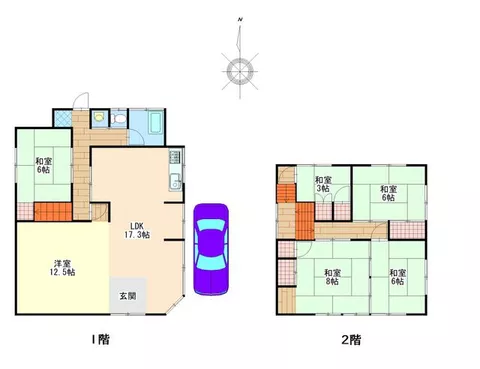 Komatsushima City, Komatsushima Town, Aza Kitahama (Minami Komatsushima Station), 2-story, 6LDK