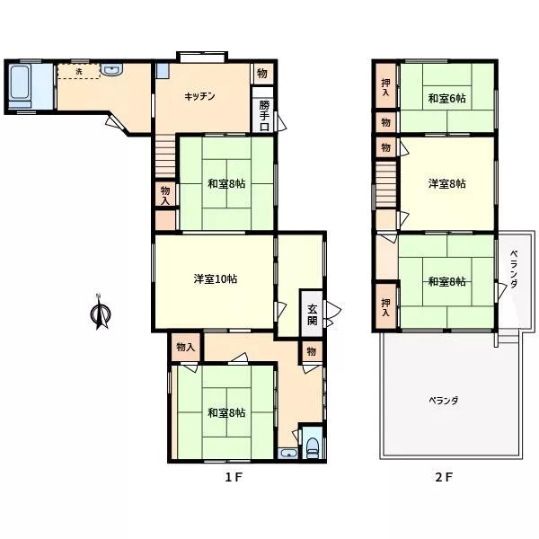Ota City, Nitta Murata Town (Kizaki Station) 2-story building 6K